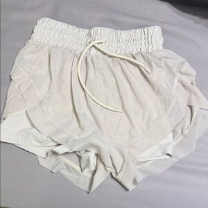 POPFLEX Women's Athletic Shorts in White